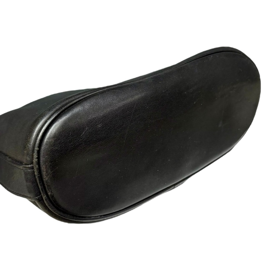 Vintage 90s Coach Worth Bag 4143 Black Glove-Tanned Leather Shoulder Bag - Picture 5 of 17